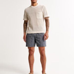 Abercrombie 6 inch linen pull on short - NWT